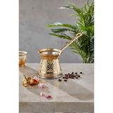 Feyza Design 4 Kişilik Döküm Cezve, Indüksiyon Uyumlu, Gold Renk, 170 ml - Seçenek 1 - Altın