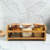 Feyza Design 4 Parça Standlı Baharat Takımı, 500 Ml, Şık ve Kullanışlı Set - Seçenek 1