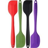 Feyza Design 4'lü Silikon Spatula Seti, Büyük Boy, Yanmaz, Yapışmaz, Renkli, 27CM - Açık Bej - Seçenek 1