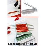 Feyza Design 4'lü Şişli Kebapmatik Adana ve Urfa Kebap Kalıbı Seti - Antrasit