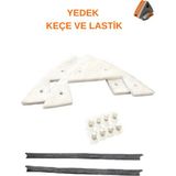 Feyza Design 5-32 Mıknatıslı Cam Silme Aparatı Yedek Keçe ve Lastik Seti - Seçenek 1