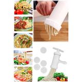 Feyza Design 5 Başlıklı Makarna Yapım Aparatı, Şehriye ve Spagetti Makinesi - Cappuccino