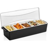 Feyza Design 5 Bölmeli Kapaklı Baharat ve Meyve Saklama Kabi, 2'li Set - Ahşap - Seçenek 1