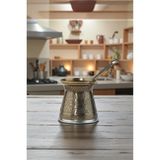 Feyza Design 5 Kişilik Döküm Cezve, Indüksiyon Uyumu, 250 Ml, Şık ve Dayanaklı - Seçenek 1 - Açık Bej