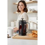 Feyza Design 500 ml French Press, Kahve ve Bitki Çayı Demliği, Şık ve Kullanışlı - Seçenek 1 - Ahşap