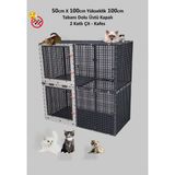 Feyza Design 50X100X100CM Çok Katlı Kapalı Kedi, Kuş ve Tavuk Çit Kafesi - Seçenek 1