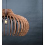 Feyza Design 55 cm Büyük Rustik Retro Ahşap Sarkıt Avize, Vintage Salon ve Mutfak Dekoru - Ahşap - Ceviz - Seçenek 1