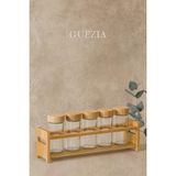 Feyza Design 5'li Bambu Baharatlık Seti, Şık ve Kullanışlı Mutfak Aksesuarları - Seçenek 1