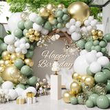 Feyza Design 60 Adet Çok Renkli Rosegold Pembe Gold Şeffaf Balon Zincir Seti - 0,5 x 9 cm - 001-Renkli