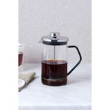 Feyza Design 600 ml Borosilikat Cam French Press, Serin Yeşil Renkli Kahve Demleme - Seçenek 1 - Ahşap - Beyaz