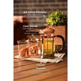 Feyza Design 600ML French Press Set ile Kahve ve Çay Keyfinizi Zirveye Çıkarın - Seçenek 1 - Antrasit