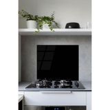 Feyza Design 60X70 cm Siyah Desenli Cam Ocak Koruyucu, Şık ve Koruyucu Tasarım - Altın - Seçenek 1