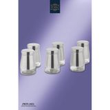 Feyza Design 6’lı Cam Kapaklı Inox Metal Baharatlık Seti, Şık ve Dayanıklı Tasarım - Seçenek 1