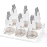 Feyza Design 6'lı Kule Cam Baharatlık Seti 90ML, Şık ve Kullanışlı Tasarım - Seçenek 1
