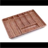 Feyza Design 7 Bölmeli Ahşap Renkli Çekmece Içi Kaşıklık 50X37CM - Antrasit - Seçenek 1