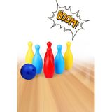 Feyza Design 7 Parça Çocuk Spor Oyunu Bowling Seti Bahçe ve Ev Için - Adaçayı Yeşili
