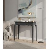 Feyza Design 90 cm Konik Masif Dresuar, Şık ve Modern Tasarım ile Evinize Şıklık Katın - Altın - Gri