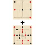 Feyza Design Ahşap 9 Taş ve 3 Taş Zeka Oyunları Seti - Seçenek 1