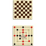 Feyza Design Ahşap 9 Taş ve Satranç Çocuk Zeka ve Strateji Oyunu - Seçenek 1