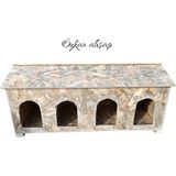 Feyza Design Ahşap Çoklu Kedi Evi, Rüzgar Siperli Dış Mekan Kedi Kulübesi - Seçenek 1