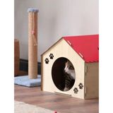 Feyza Design Ahşap Demonte Kedi Evi, Şık ve Rahat Evcil Hayvan Yuvası - Seçenek 1