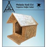 Feyza Design Ahşap Dış Mekan Kedi Evi 45X40X40 Cm, Dayanıklı ve Şık Tasarım - Seçenek 1
