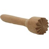 Feyza Design Ahşap Kalın Dişli Bar Tokmak 22 Cm, Güçlü ve Dayanıklı Tasarım - Ahşap - Beyaz - Seçenek 1