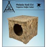 Feyza Design Ahşap Kedi Evi Dış Mekan Için 45X35X34 Cm, Şık ve Dayanıklı Tasarım - Seçenek 1