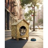 Feyza Design Ahşap Kedi Evi, Osb, 43X40X37 Cm, Sıcak ve Soğuğa Dayanıklı - Seçenek 1