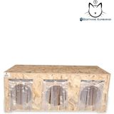 Feyza Design Ahşap Kedi Kulübesi 90X35X40, Konforlu ve Şık Kedi Evi - Seçenek 1