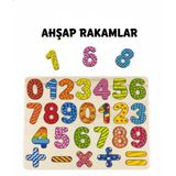 Feyza Design Ahşap Rakamlar Eğitici Zeka Geliştirici Matematik Oyuncak Seti - Seçenek 1