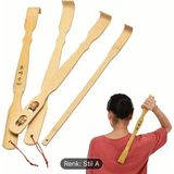 Feyza Design Ahşap Sırt Masaj Aleti 46 Cm, Rahatlatıcı ve Pratik Sırt Kaşıma Çubuğu - Antrasit