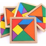 Feyza Design Ahşap Tangram Eğitici Oyuncak Çok Renkli 4+ Yaş Çocuklar Için - Seçenek 1 - 001-Renkli