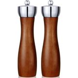 Feyza Design Ahşap Tuz ve Karabiber Öğütücü, 21 Cm, 2'li Set, Şık ve Kullanışlı Ürün - Seçenek 1