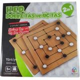 Feyza Design Ahşap Zeka ve Strateji Oyunu 9 Taş ve 3 Taş Seti - Seçenek 1
