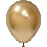 Feyza Design Altın Krom Balon - 20'li Paket, Parti ve Eğlence Malzemeleri - 0,5 x 9 cm - Acem Lalesi Sarısı