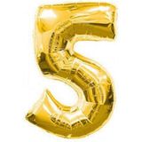 Feyza Design Altın Rakam Balon 40 Inch 90 cm - Parti ve Eğlence Malzemeleri - 0,5 x 9 cm - Acem Lalesi Sarısı