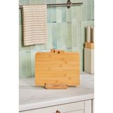 Feyza Design Arel 4 Parça Bambu Kesme Tahtası Seti, 28 Cm, Dayanıklı ve Şık Tasarım - Ahşap - Ceviz - Seçenek 1