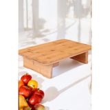 Feyza Design Ayaklı Dikdörtgen Bambu Kesme Tahtası, Çok Amaçlı Kullanım - Ahşap - Ceviz - Seçenek 1