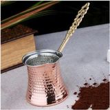 Feyza Design Bakır Cezve Metal Kulp No 5, Şık ve Dayanıklı Mutfak Gereçleri - Seçenek 1 - Ahşap - Beyaz