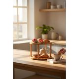 Feyza Design Bambu 2 Katlı Döner Baharatlık ve Organizer, Şık ve Pratik Tasarım - Seçenek 1