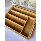Feyza Design Bambu Ayarlanabilir Çok Bölmeli Çekmece Içi Organizer, Pratik Saklama - Ahşap - Ceviz - Seçenek 1