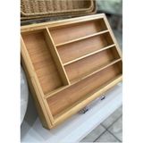 Feyza Design Bambu Çekmece Içi Kaşıklık, Şık ve Pratik Düzenleyici - Ahşap - Ceviz - Seçenek 1