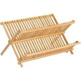 Feyza Design Bambu Dekoratif Bulaşıklık 40X33X26 Cm, Şık ve Doğal Tasarım - Açık Bej - Seçenek 1