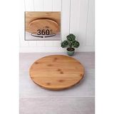 Feyza Design Bambu Döner Standlı Sunum Tabağı, Pizza ve Tepsi, Çap 35 cm - Ahşap - Ceviz - Seçenek 1