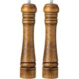 Feyza Design Bambu Gövdeli Ahşap Tuz ve Karabiber Öğütücü, 27 Cm, 2'li Set - Seçenek 1