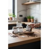 Feyza Design Bambu Kapaklı Cam Kavanoz 500ML, Çay, Kahve, Şeker, Tuz Için Şık Saklama Çözümü - Seçenek 1