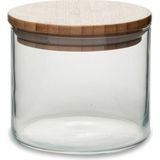 Feyza Design Bambu Kapaklı Kavanoz Seti, 700 Ml, 2 Adet, Şık ve Pratik Saklama Çözümleri - Antrasit - Seçenek 1