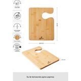 Feyza Design Bambu Kesme Tahtası 30 Cm, Dayanıklı ve Şık Mutfak Gereci - Ahşap - Ceviz - Seçenek 1