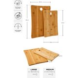 Feyza Design Bambu Kesme Tahtası 30/35 Cm, 2'li Set, Dayanıklı ve Şık Tasarım - Ahşap - Beyaz - Seçenek 1